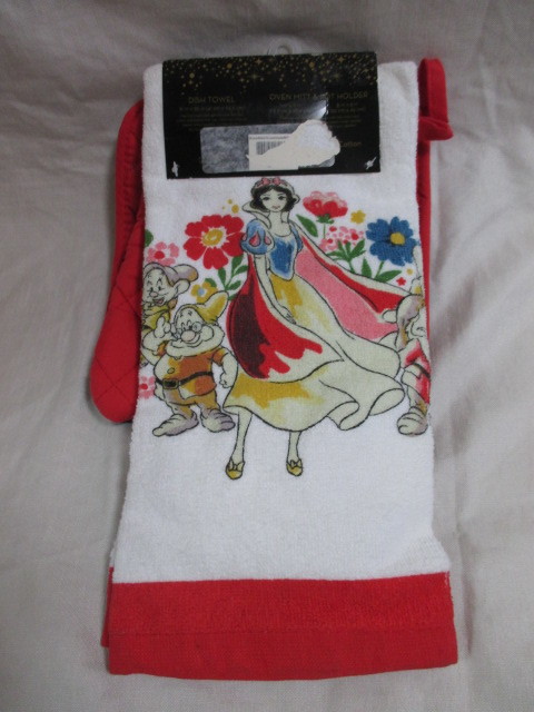 即決★USAディズニー 85周年記念 白雪姫 7人の小人 キッチンセット キッチンタオル・オーブンミット・ポットホルダー 3点セット拍卖