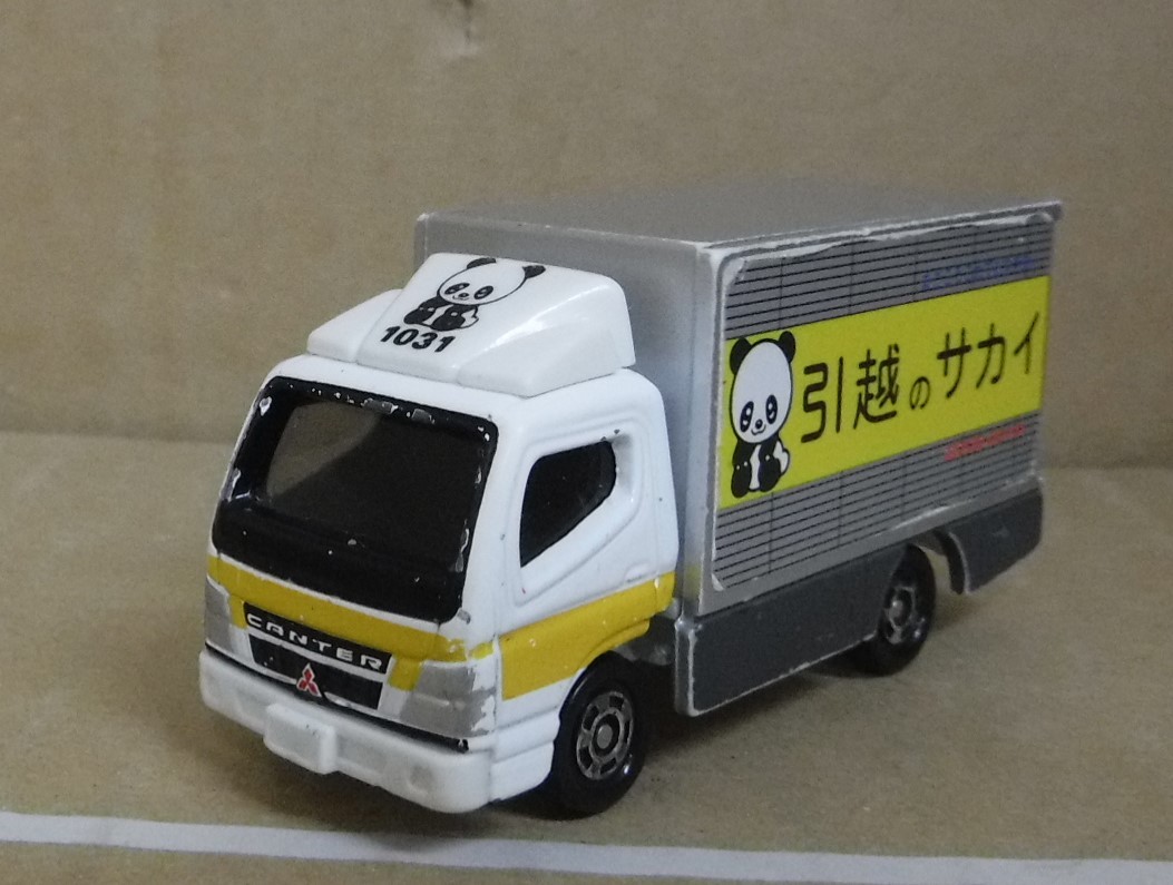 【中古品】トミカ No.29 三菱キャンター 引越のサカイ MITSUBISHI FUSO CANTER 外箱なし 白・シルバー ベトナム製拍卖