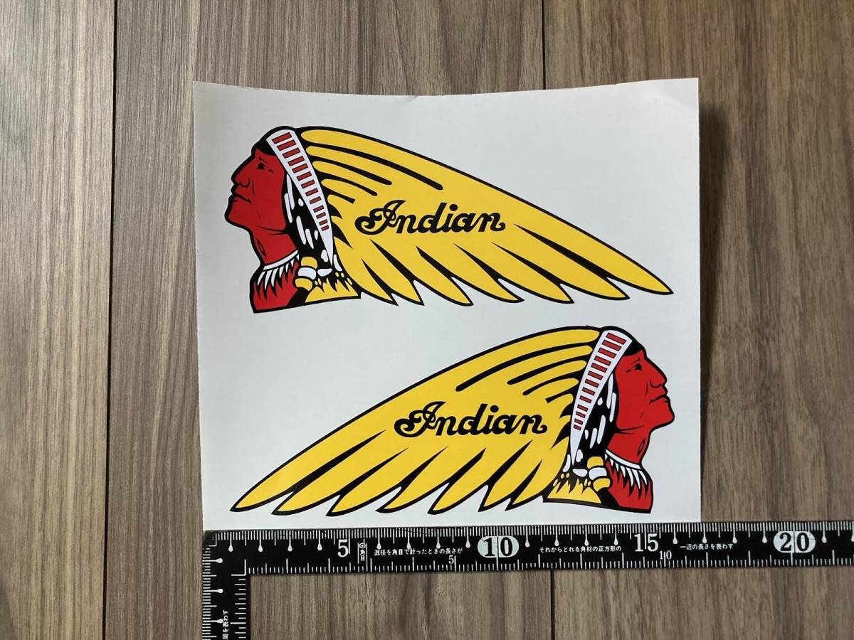 ★送料無料★ Indian Chief Motorcycle インディアン カッティング バイク ステッカー デカール ペア拍卖