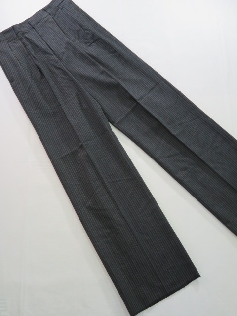 ★☆ 76 ボックスタック パンツ 新品 秋冬 濃鼠縞 ☆★拍卖