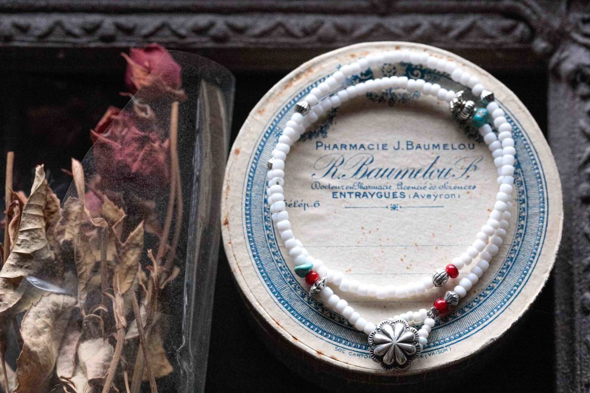 *Java Seed beads & silver925concho ブレスレット拍卖