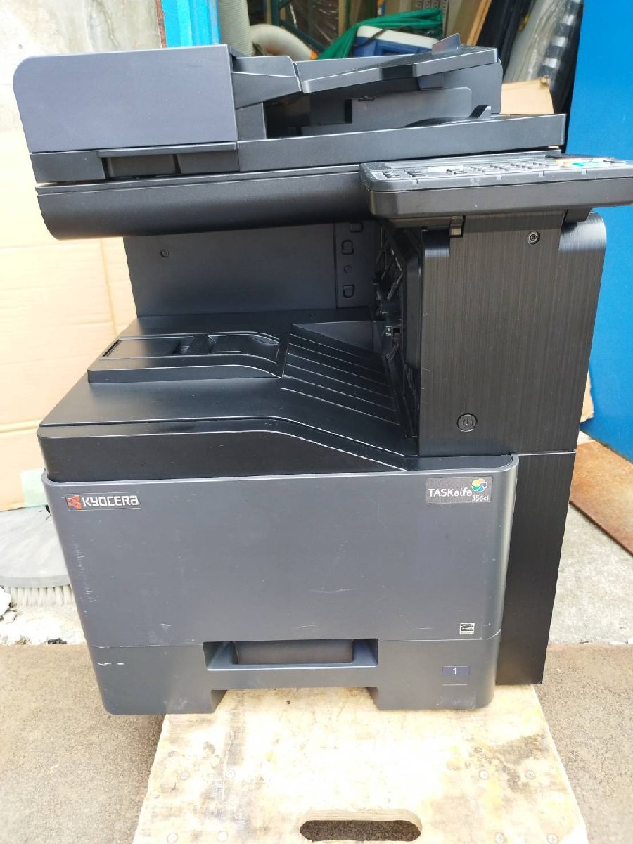 ■印字43895枚!京セラミタ A4カラー複合機 TASKalfa 356ci S/C/F/P/1段 両面 USB LAN【C0918Z4BH】拍卖