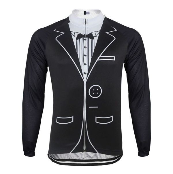 新品 長袖 サイクルジャージ No44 XXLサイズ ブラック フルジップ ウェア メンズ ロング サイクリング スポーツ ロードバイク MTB拍卖