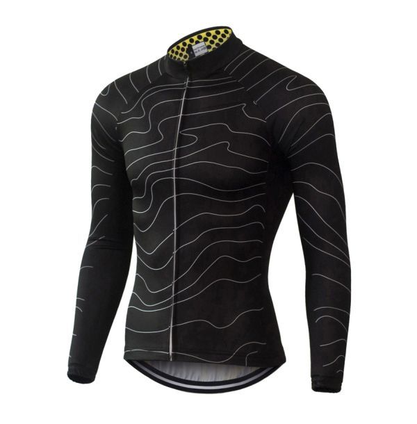 新品 長袖 サイクルジャージ No6 XXLサイズ ブラック フルジップ ウェア メンズ ロング サイクリング スポーツ ロードバイク MTB拍卖