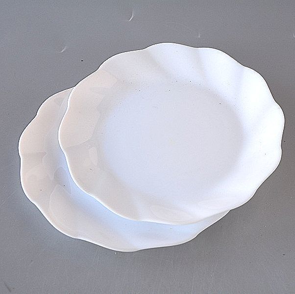 パン皿 プレート 2枚 21cm フラワー ミルクガラス mkg01拍卖