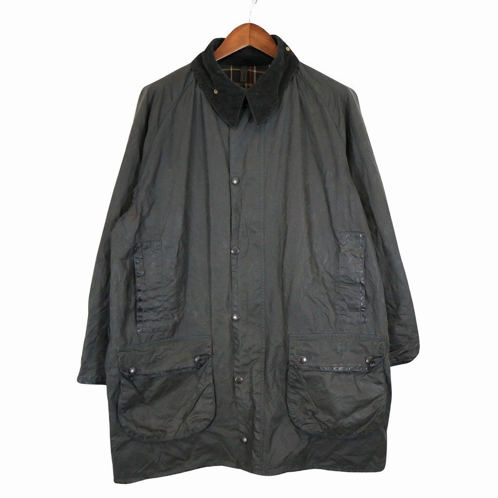 60年代 イングランド製 Barbour バブアー MARK PHILLIPS BORDER オイルドジャケット 3ワラント オリーブ (メンズ 46位) 中古 古着 O5494拍卖