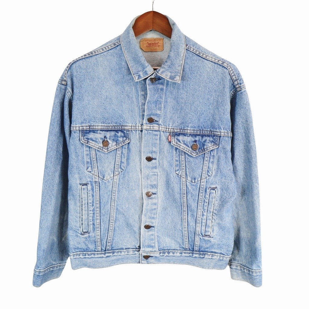 80s~ USA製 Levi's リーバイス 70507-0214 デニムジャケット ブルー (メンズ M) O7586拍卖