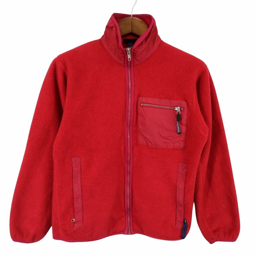90年代 USA製 patagonia パタゴニア フリースジャケット アウトドア レッド (メンズ S) 中古 古着 O8409 中古 古着拍卖
