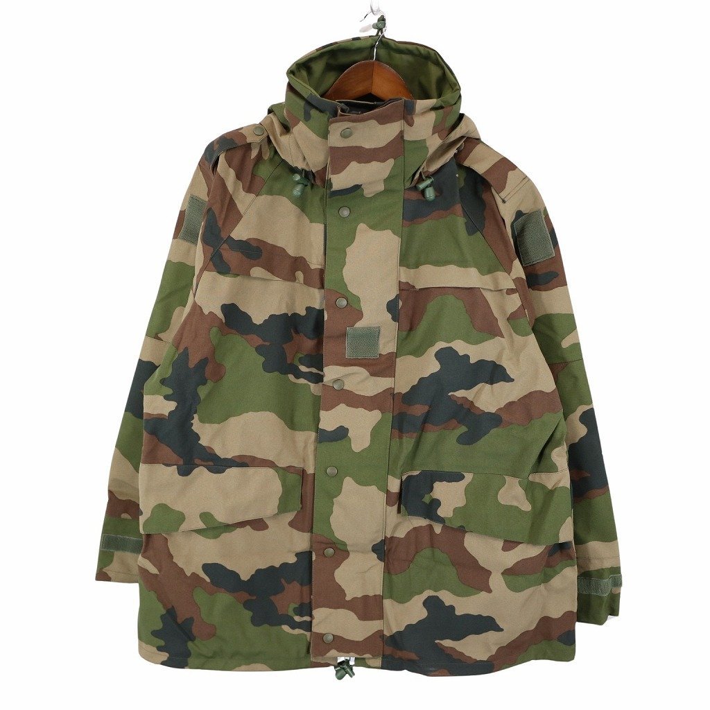 デッドストック 00年代 フランス軍 GORE-TEX パーカー ミリタリー ユーロ CCEカモ (メンズ 120L) O7128拍卖