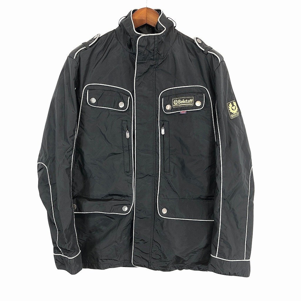 Belstaff ベルスタッフ ナイロントライアルマスター 大きいサイズ ブラック (メンズ XXL) 中古 古着 O7202拍卖