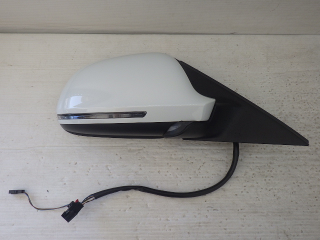 【Y0115】 美品 中古 アウディA4 オールロードクワトロ B8 8KCDNA 後期 右 ドアミラー サイドミラー LS9R グレイシアホワイト 即決拍卖