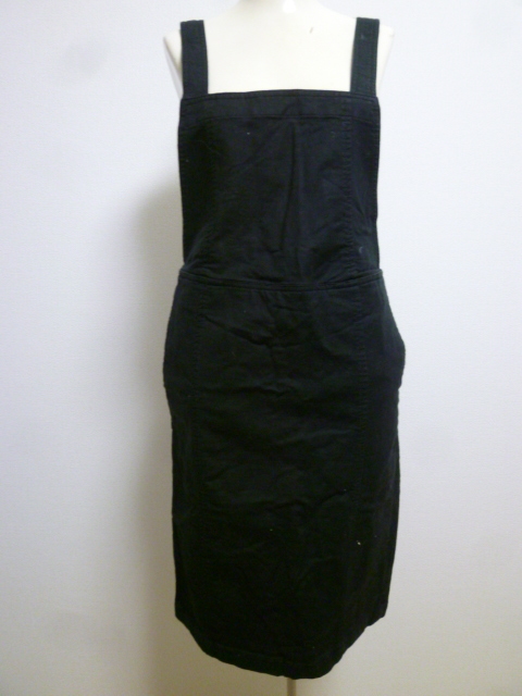 apart by lowrys/アパートバイローリーズ♪黒サロペットスカートワンピースM/ミディー丈ブラックロング♪68拍卖