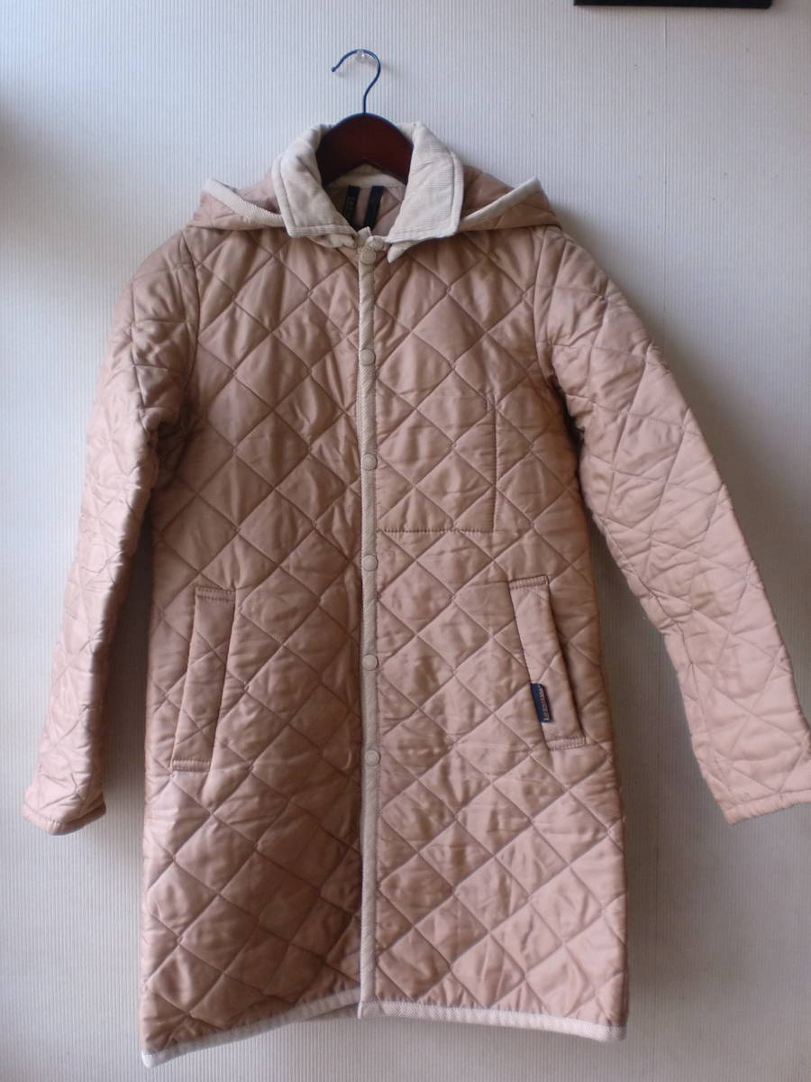 ラベンハム キルティング コート HALSTEAD フード 36 ジャケット ベージュ 美品拍卖