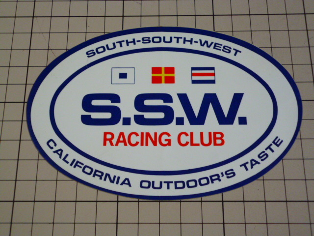 S.S.W. RACING CLUB ステッカー (140×93mm) SOUTH SOUTH WEST CALIFORNIA OUTDOOR'S TASTE拍卖