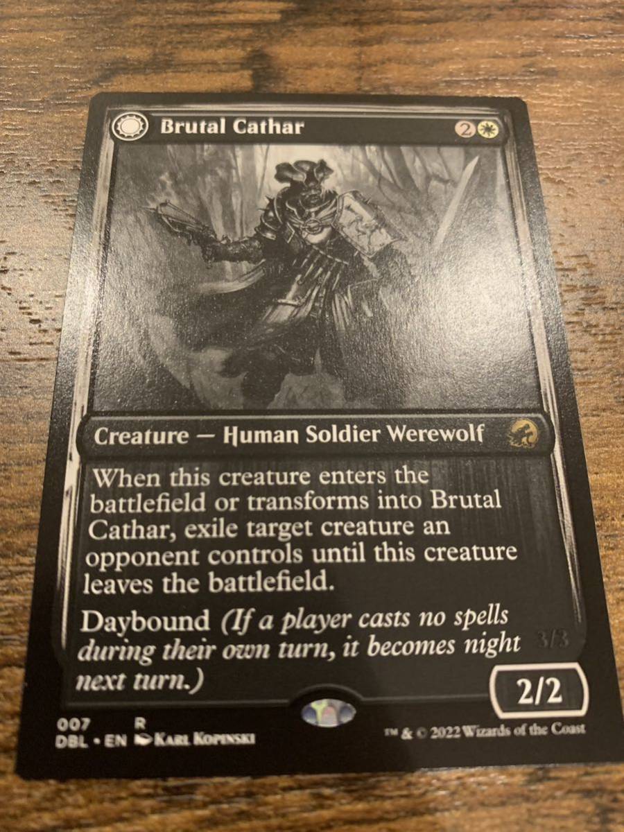 MTG イニストラード:真夜中の狩りMID《粗暴な聖戦士/Brutal Cathar》英語 DBL版1枚拍卖