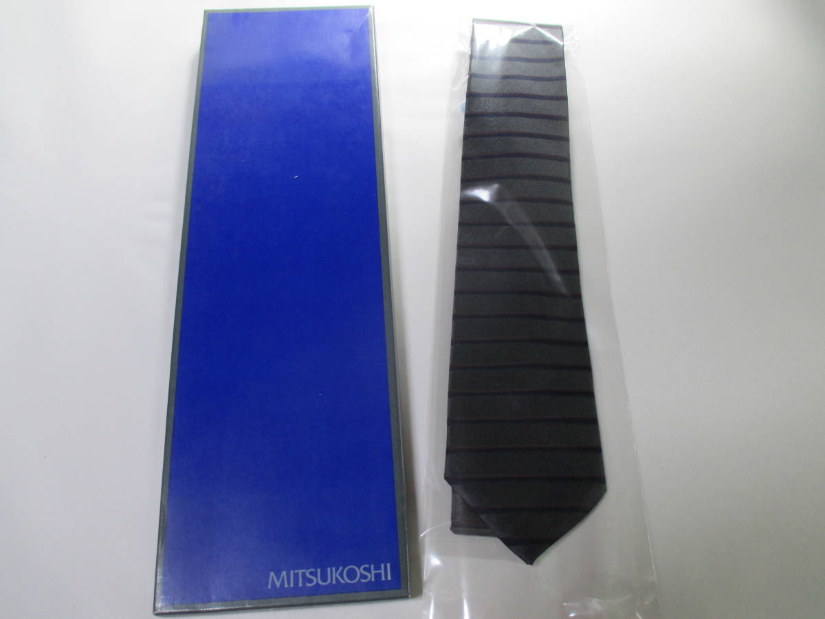 ◇三越 MITSUKOSHI ◇ネクタイ◇三越販売品◇新品・未使用◇ボーダー柄/灰色系◇第30弾ブランドがいっぱい◇30-132◇ 拍卖