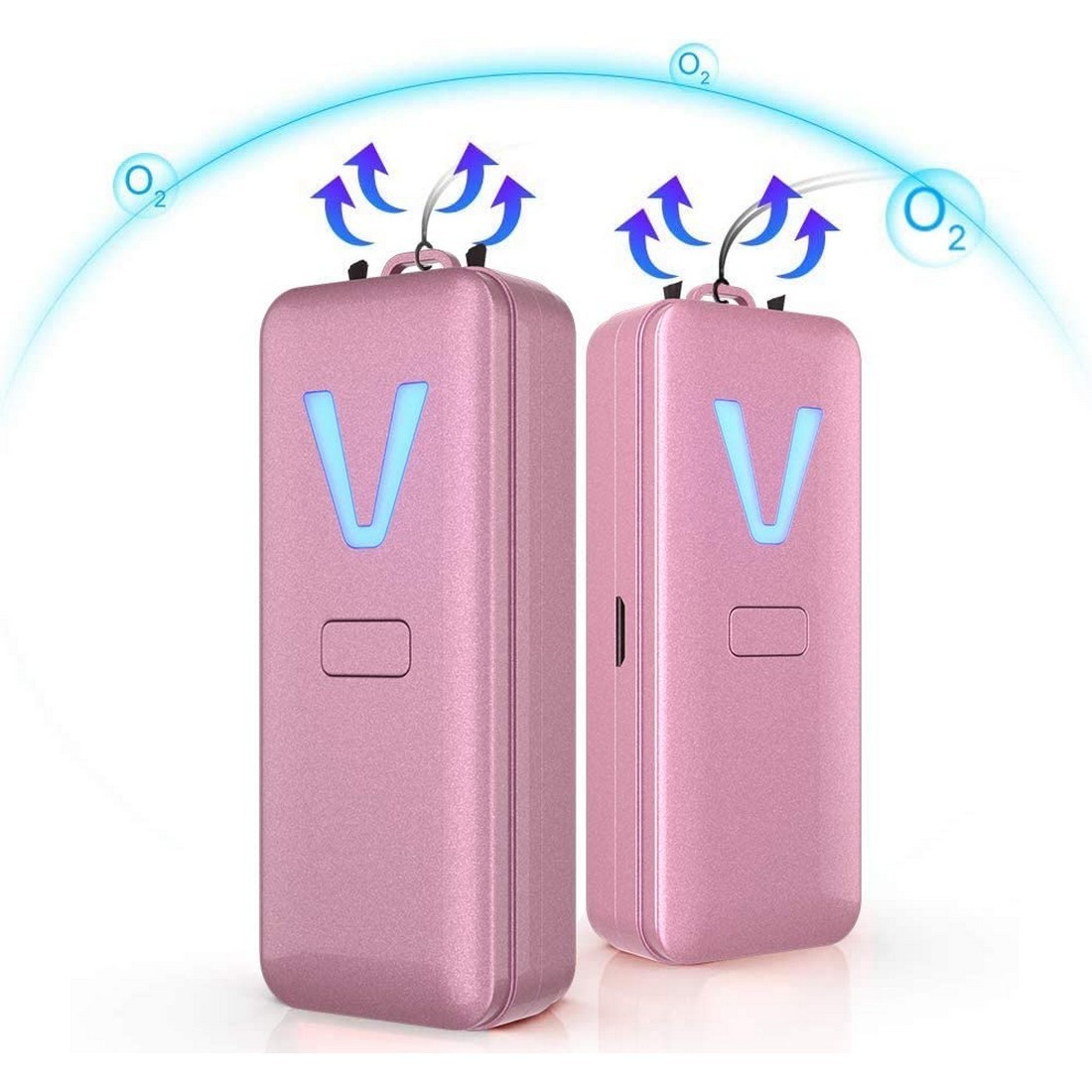 空間除菌機 V型空気清浄機 ポータブル空気浄化機 首掛けタイプ ミニ小型 マイナスイオン PM2.5 除菌 脱臭 花粉症対策 28拍卖