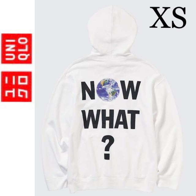 1回着新品同様☆UNIQLO ザ・メッセージ スウェットパーカ カリ・デウィットXS パーカー フード付きトレーナー ユニクロ拍卖