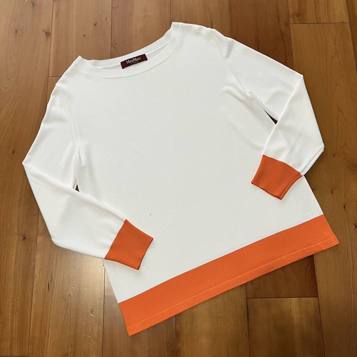 【難あり】サイズM*クリーニング済*Max Mara Studio*マックスマーラ*ニットセーター*バイカラー拍卖