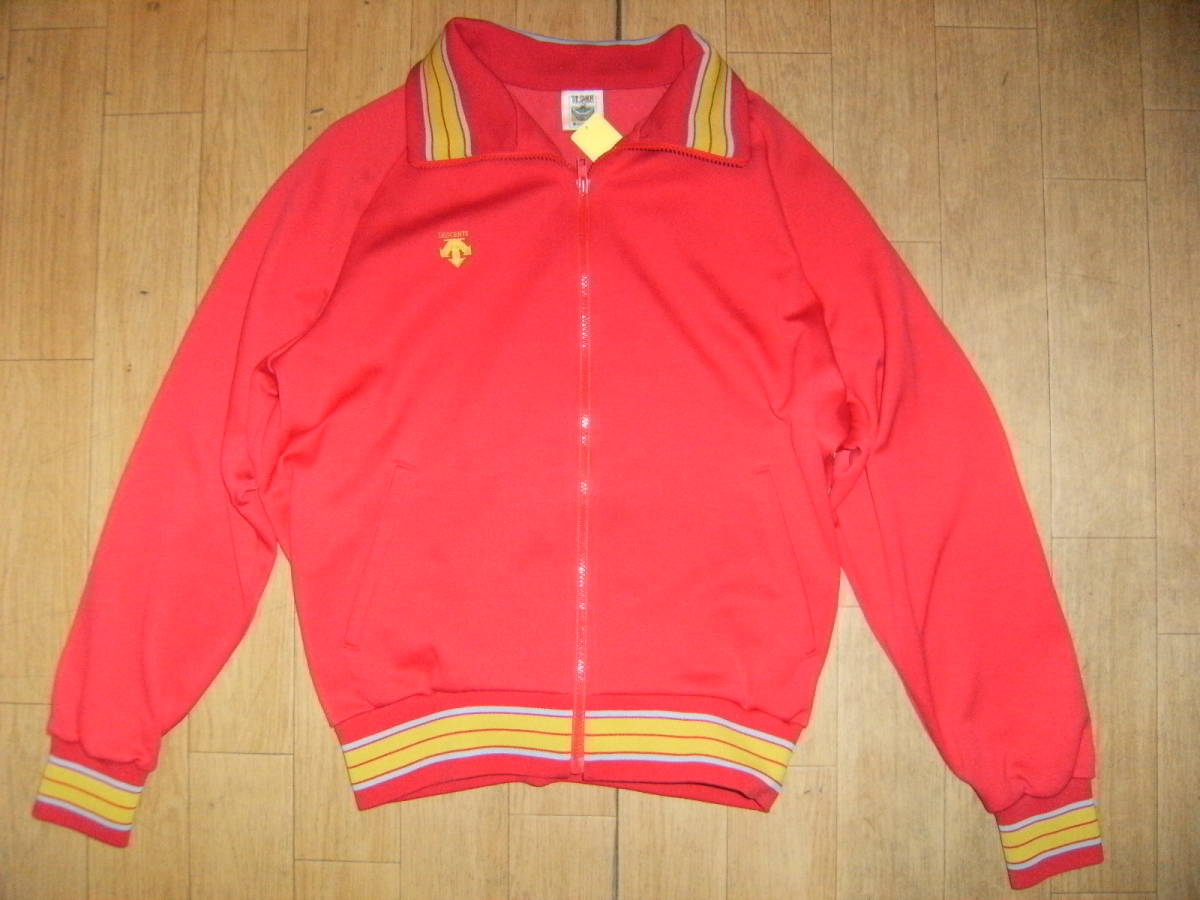 昭和レトロ★日本製★80年代★当時物★DESCENTE デサント ジャージ ジャケット 上着★水泳 スイミング 競泳 サッカー テニス 野球 陸上拍卖