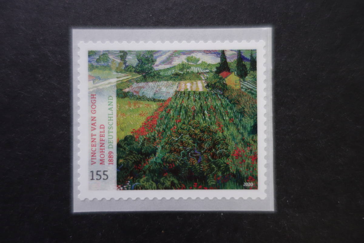外国切手:ドイツ切手 「(博物館の収蔵品)ゴッホ」 〈ケシ畑〉1種完 未使用拍卖