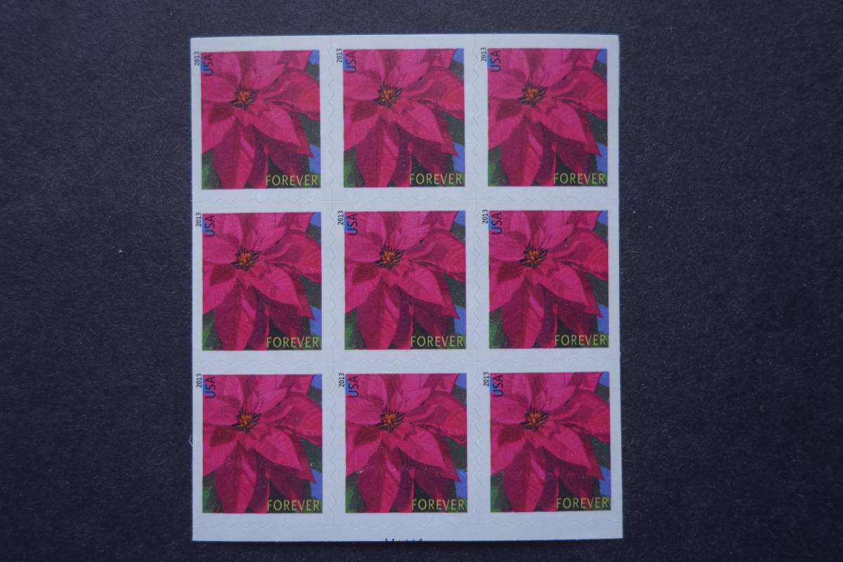 外国切手:アメリカ切手 「カトレア」9面切手帳 未使用拍卖