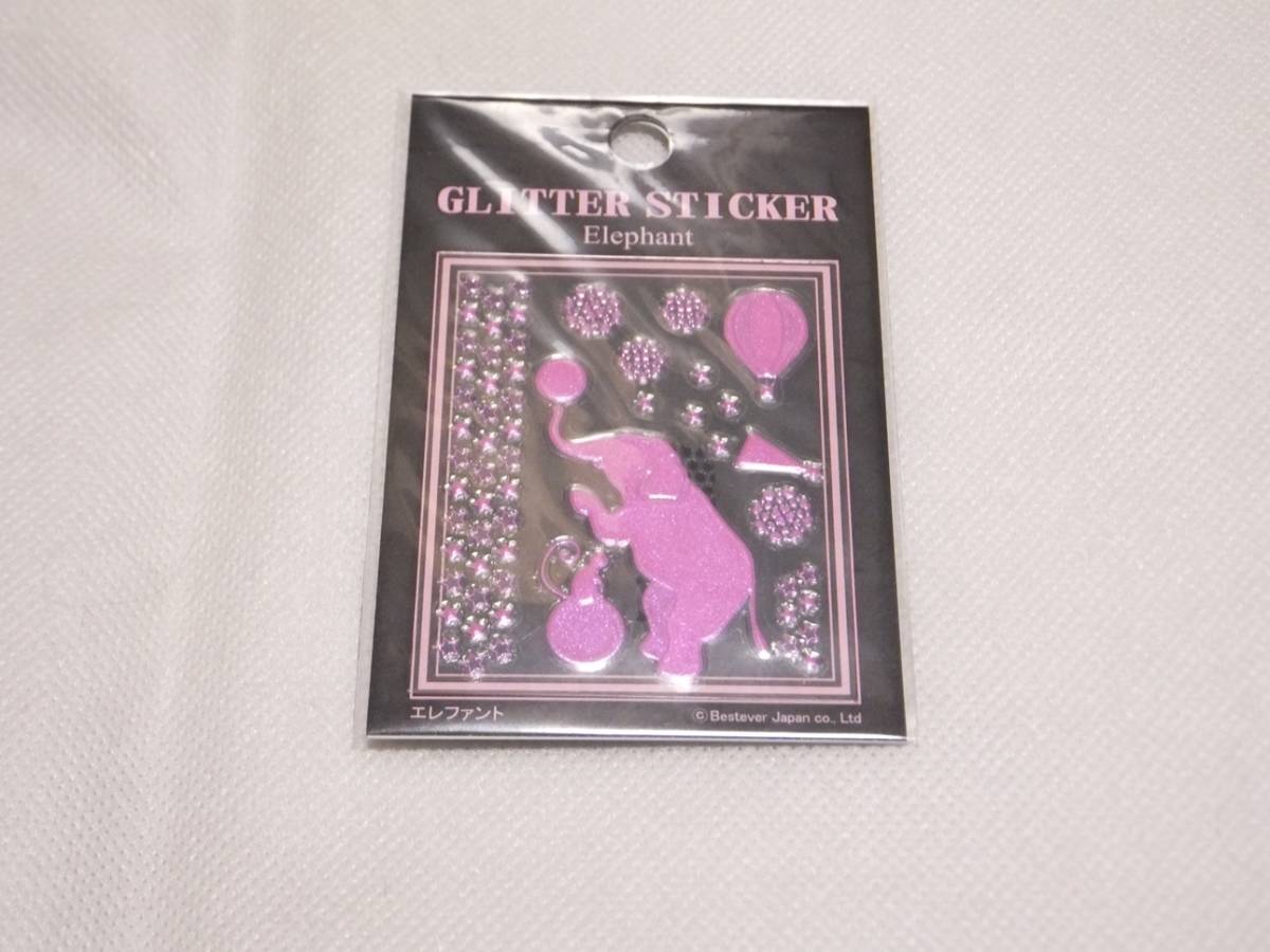 GLITTER STICKER ステッカー 象 サーカス シール Elephant拍卖