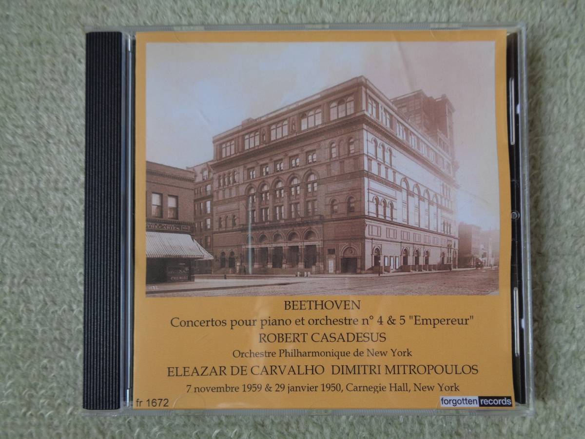即♪CD-R盤:R・カサドシュのベートーヴェン:PC4&5(^^♪ミトロプーロス他との共演拍卖