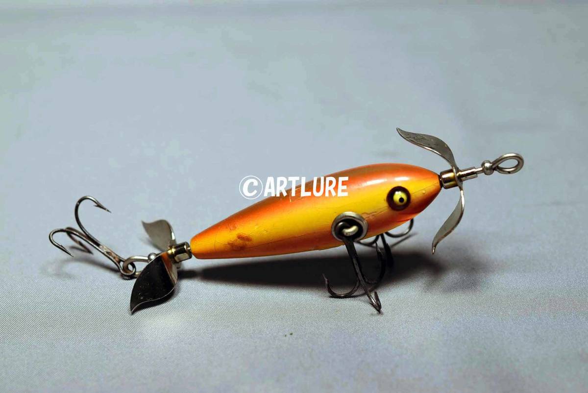 VINTAGE WOODEN LURE HEDDON DAWAGIAC GLASS EYE (W92-J2P )USA MADE #OLDLURE #ARTLURE_VINTAGE #ヴィンテージルアー拍卖