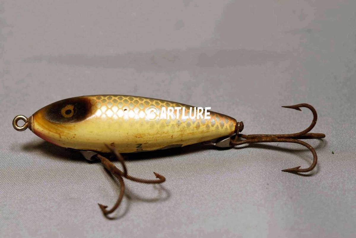 VINTAGE WOODEN LURE HEDDON PE(A082-J2P )USA MADE #OLDLURE #ARTLURE_VINTAGE #ヴィンテージルアー拍卖