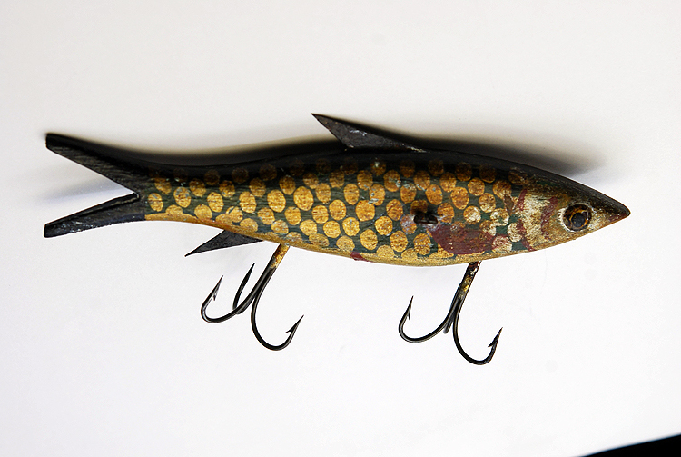 VINTAGE WOODEN LURE FLORIDA SHINER RARE (A080-J4P )USA MADE #OLDLURE #ARTLURE_VINTAGE #ヴィンテージルアー拍卖