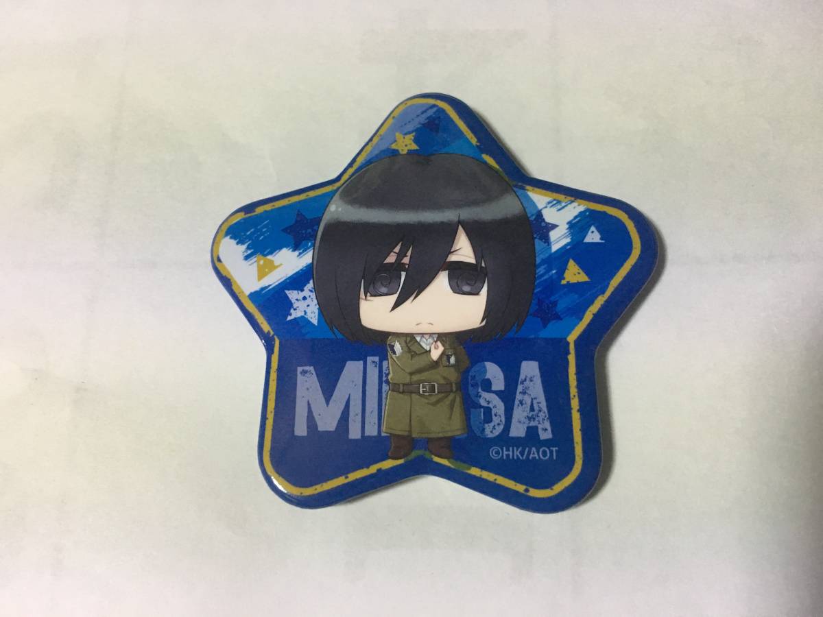 進撃の巨人 星型缶バッジ ミカサ 2個あり拍卖