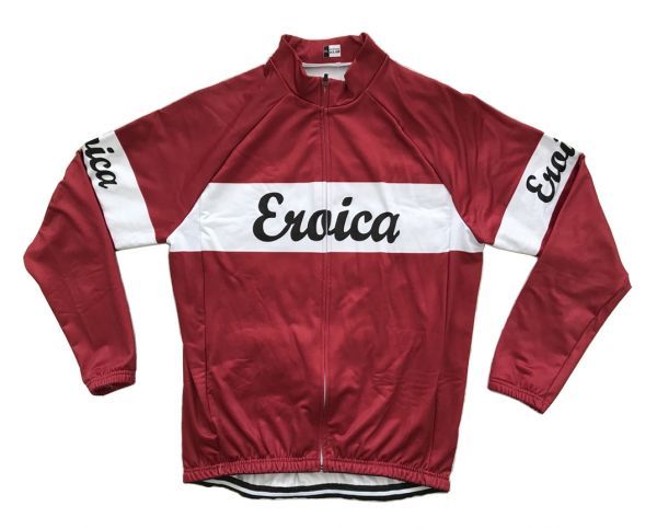 新品 長袖 サイクルジャージ レトロデザイン No5 M イタリア フロントジップ ウェア メンズ サイクリング スポーツ ロードバイク MTB拍卖