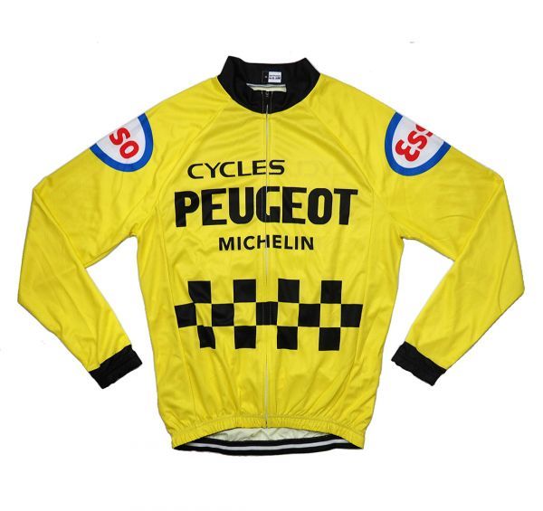 新品 長袖 サイクルジャージ レトロデザイン No15 XXL フランス フロントジップ ウェア メンズ サイクリング スポーツ ロードバイク MTB拍卖