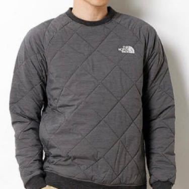 Sサイズ ザノースフェイス バーテックススウェットクルー スウェット THE NORTH FACE バーテックス CREW NY81782 キルティング グレー 中綿拍卖