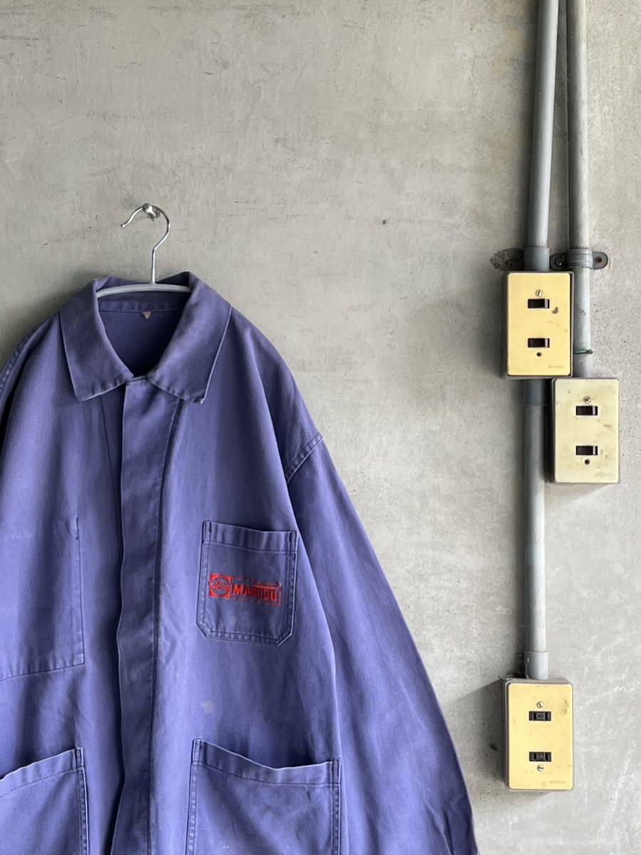 70s 70年代 BEAU FORT MANITOU マニトウ タグ フレンチ フランス カバーオール ワーク 濃紺 Euro ユーロ ヨーロッパ ビンテージ コットン拍卖