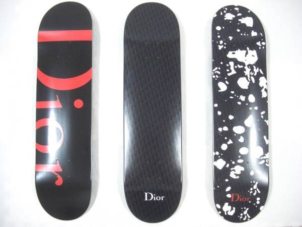 新品 1ST DS 限定 2017 DIOR HOMME ディオールオム SKATEBOARD DECK スケートボード デッキ 3 セット拍卖