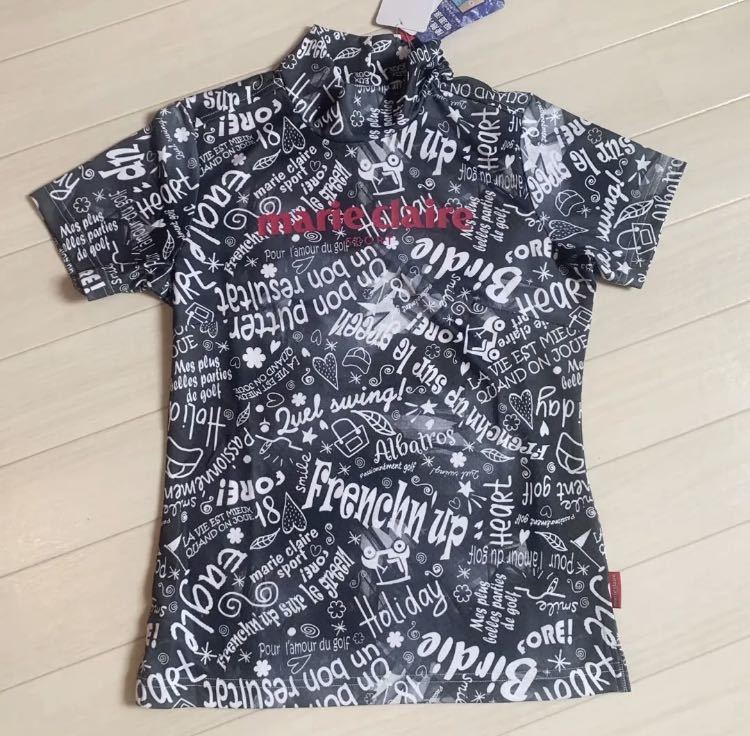 送料込■新品■6,490円【マリクレール 】レディース 半袖 モックネック タートルネック ウェア S 小さいサイズ ゴルフウェア 拍卖