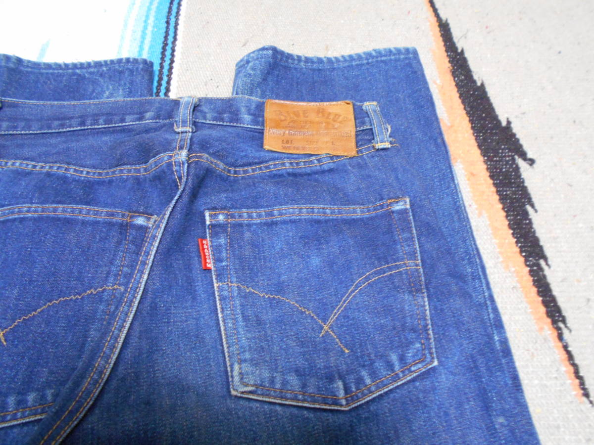 1990S HOLLYWOOD RANCH MARKET ハリラン ハリウッドランチマーケット BLUE BLUE ビンテージ 隠しリベット 藍染め 日本製 MADE IN JAPAN拍卖