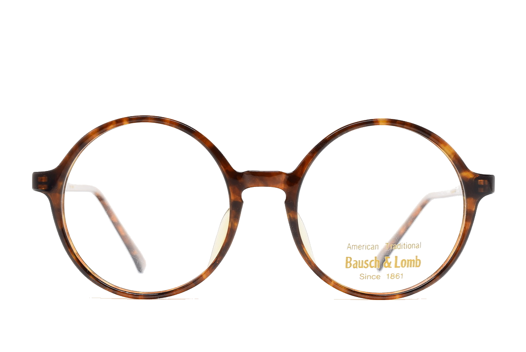 デッドストック Bausch & Lomb Urbanite 737 BRM 50-19 ラウンド メガネ サングラス フレーム ボシュロム ヴィンテージ ブラウン 丸メガネ拍卖