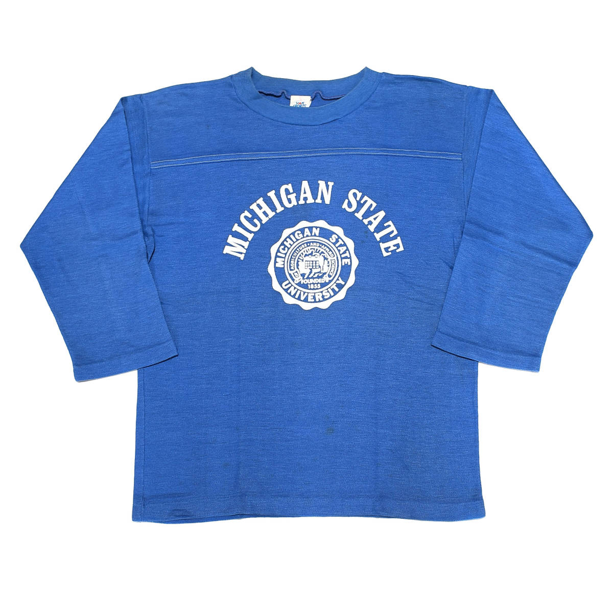 ヴィンテージ USA製 VAN SPORTS × ARTEX フットボールTシャツ M VAN JACKET MICHIGAN STATE UNIVERSITY拍卖