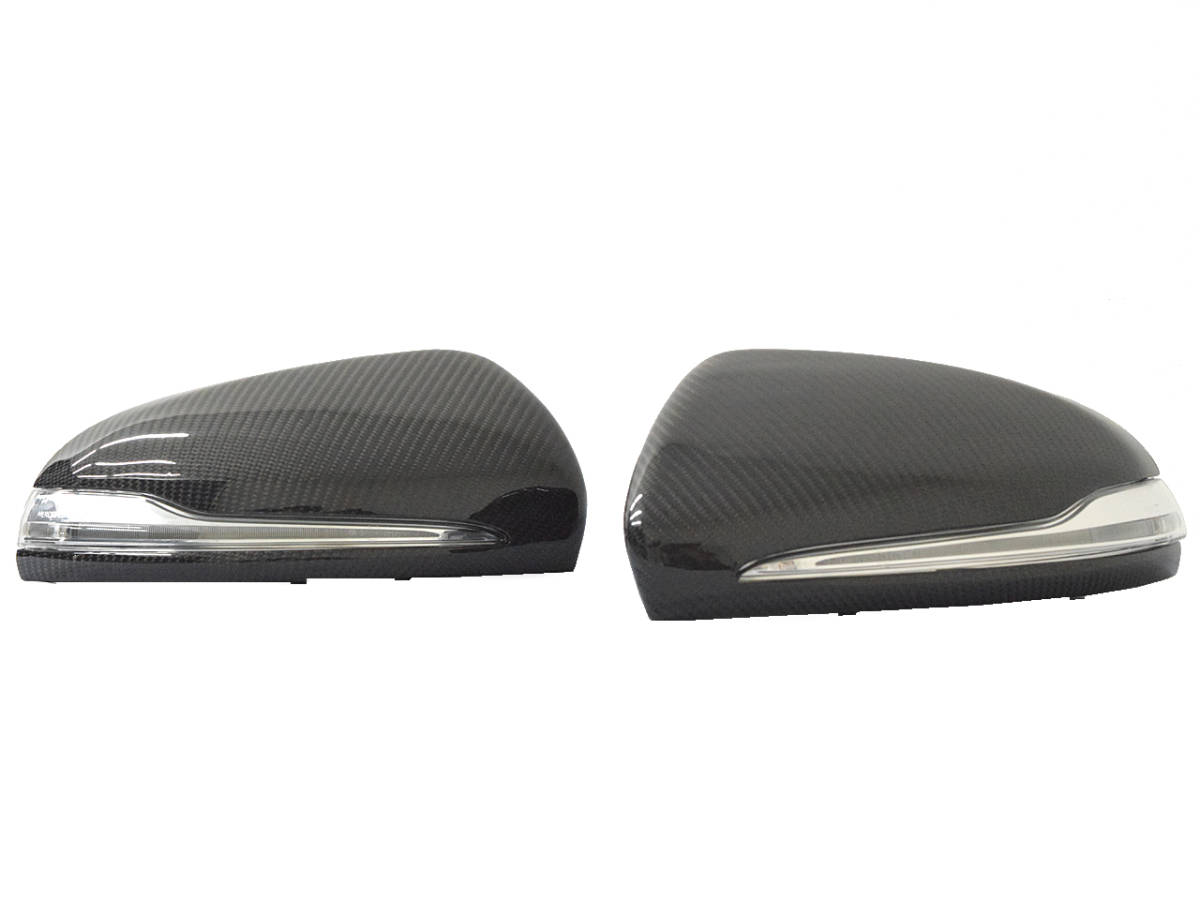明日着 W205 ミラー カバー カーボン 純正ウインカー付 左ハンドル用 メルセデス ベンツ Cクラス 国内発送 即納 カスタム サイド 外装拍卖