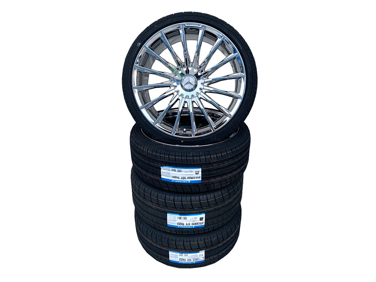 W222 W223 W221 20インチ アルミ ホイール + タイヤ セット 4本 8.5J 9.5J 245/40R20 275/35R20 S16C ベンツ Sクラス 等 足回り 国内発送拍卖