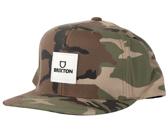 Brixton Alpha Square MP Snapback Hat Cap Camo キャップ拍卖