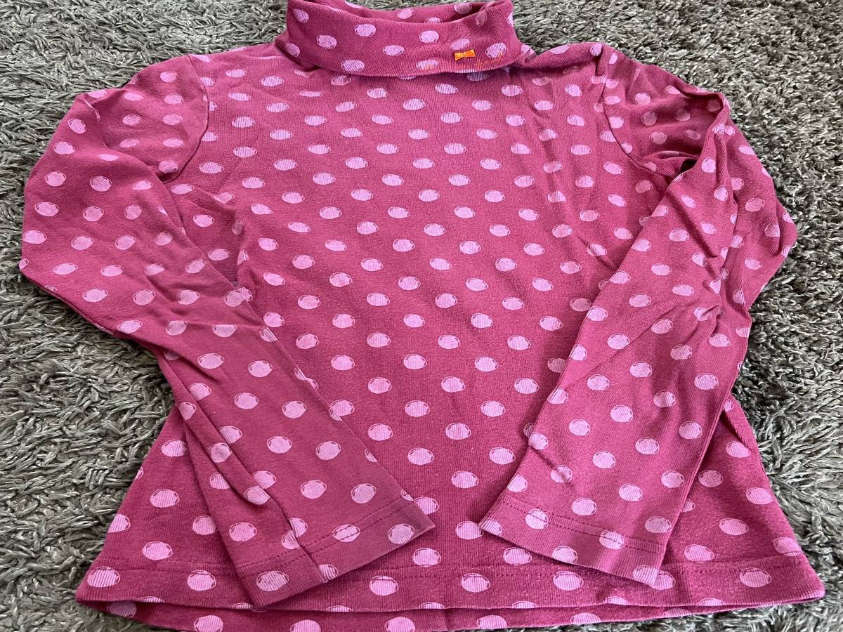 ★PETIT BATEAU★プチバトー ドット タートルネックプルオーバー トップス 10ans/138cm拍卖