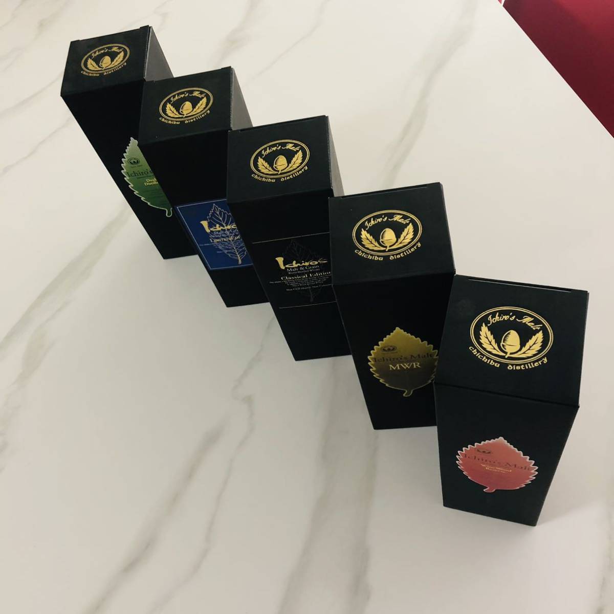 ◆◆◆ 秩父ウイスキー イチローズモルト リーフシリーズ 未使用新品 5本セット 成城石井で購入 コレクション拍卖