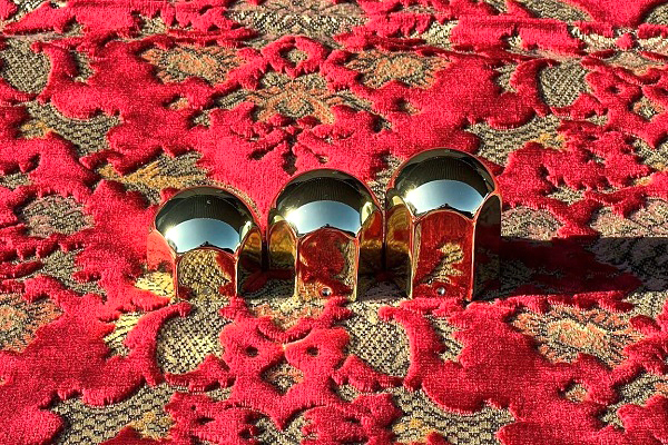 JIS 41mm 高さ 38mm12個●マニア必見 薄いゴールドメッキ●新品⇒ナットキャップゴールドメッキ デコトラ:41A-38拍卖