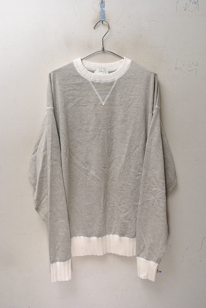 HERILL Suvincotton Sweatshirts ヘリル/スビンコットンスウェットシャツ/グレー/3拍卖