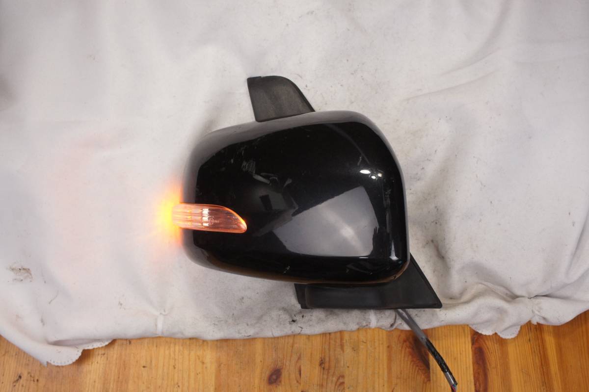 動作OK 運転席側 7P サイドミラー X06 ソリッドブラック L375S L385S タント ウインカー 右 R ST03 ダイハツ 純正 参考 87910-B2A10 @3264s拍卖