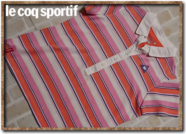 ☆le coq sportif ルコック 刺繍入り半袖ポロシャツ☆拍卖